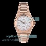 IWS Swiss Replica IWC Schaffhausen Ingenieur Rose Gold White Dial 35mm Ladies Watch 